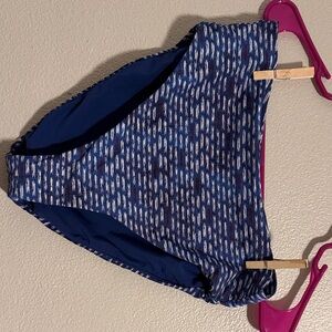 Title Nine Navy Blue Swimwear with Light Blue Pattern